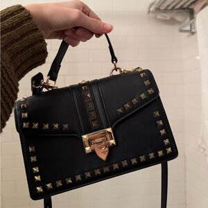 Black Studded Handbag